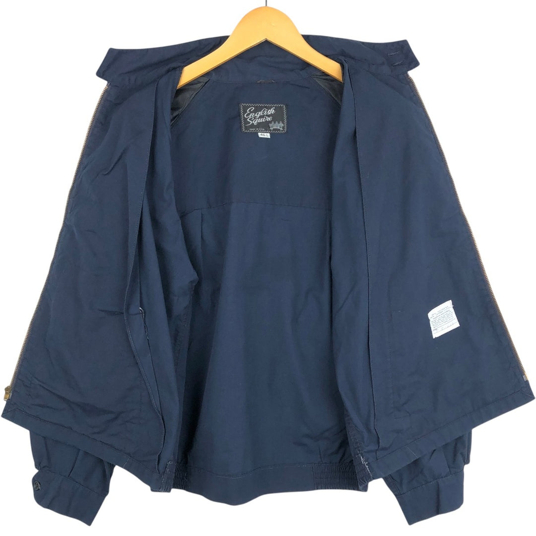 1970'S English Squire Harrington Jacket Swing Top, Made in USA, Men's XXL equivalent, Vintage polyester navy blue type Vintage Second Hand