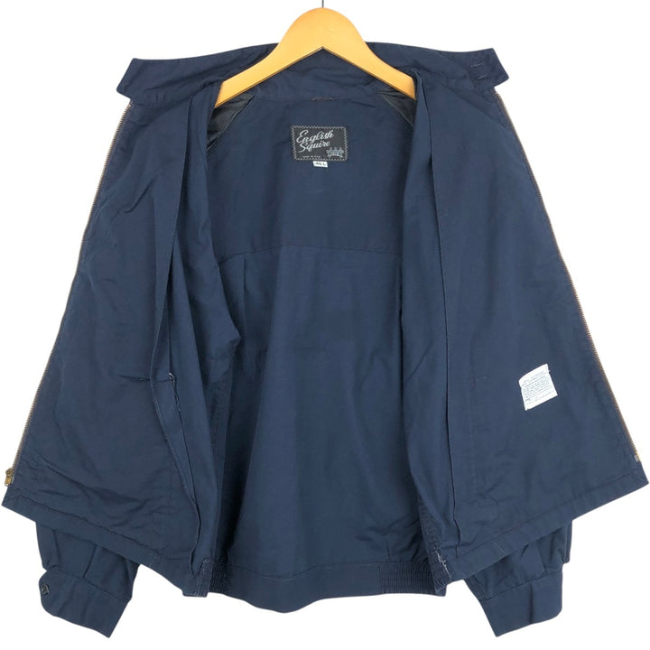 1970'S English Squire Harrington Jacket Swing Top, Made in USA, Men's XXL equivalent, Vintage polyester navy blue type Vintage Second Hand