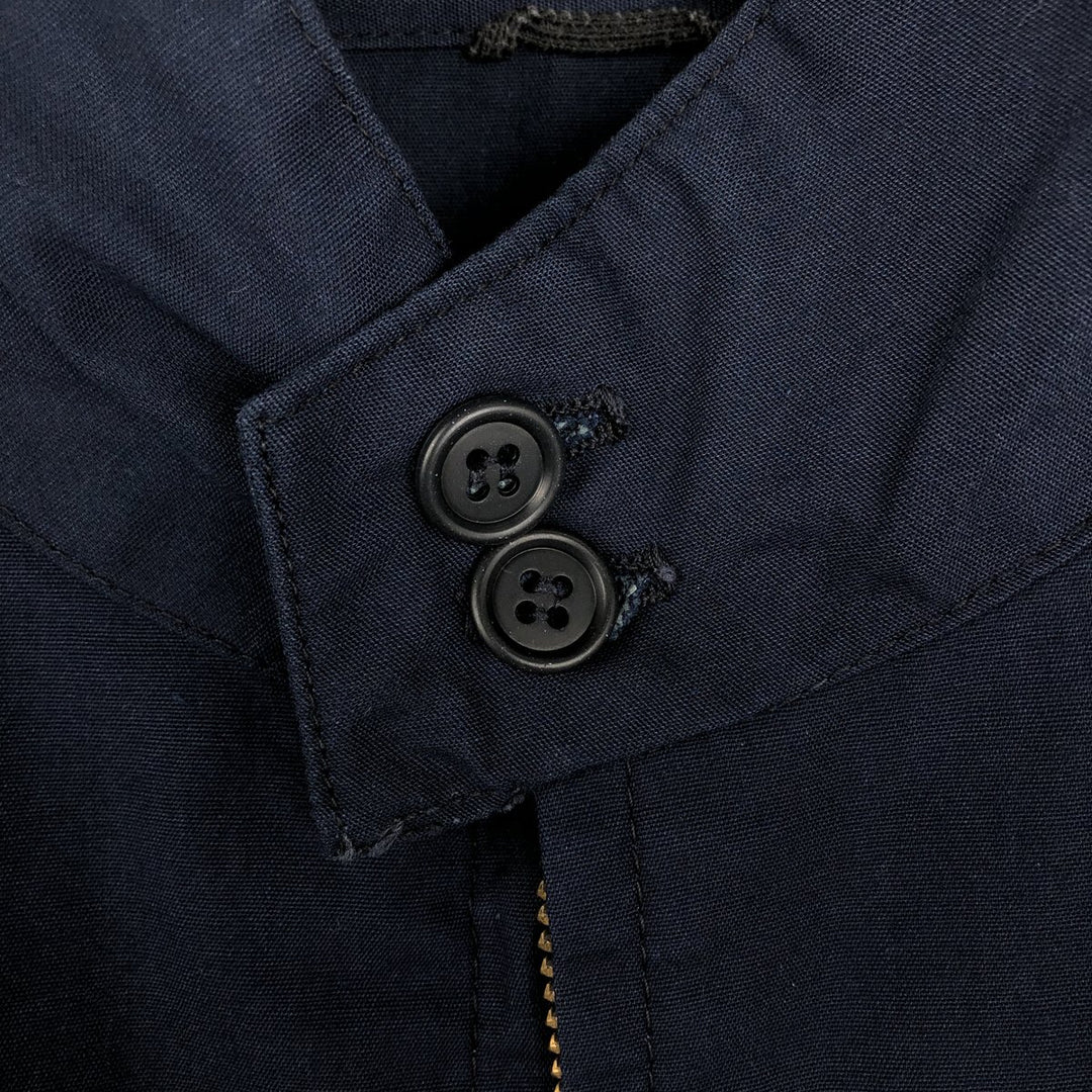 1970'S English Squire Harrington Jacket Swing Top, Made in USA, Men's XXL equivalent, Vintage polyester navy blue type Vintage Second Hand