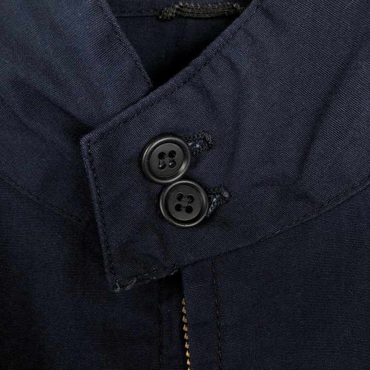 1970'S English Squire Harrington Jacket Swing Top, Made in USA, Men's XXL equivalent, Vintage polyester navy blue type Vintage Second Hand