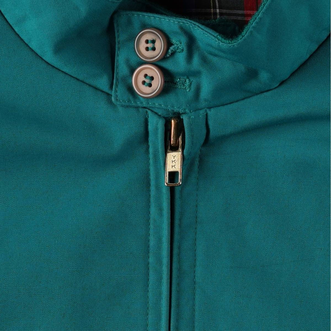1980'S Lacoste Izod Harrington Jacket, Swing Top, Men's XL cotton Emerald green Vintage Second Hand