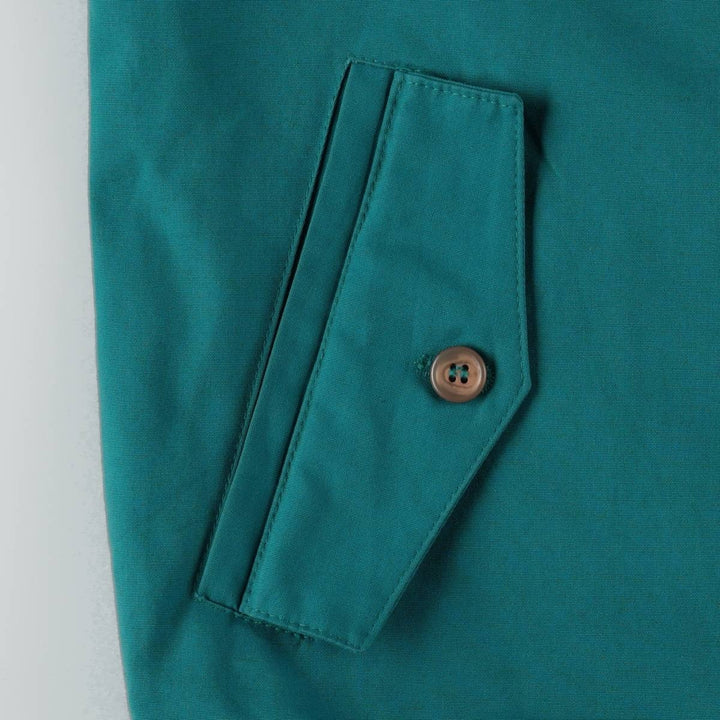 1980'S Lacoste Izod Harrington Jacket, Swing Top, Men's XL cotton Emerald green Vintage Second Hand