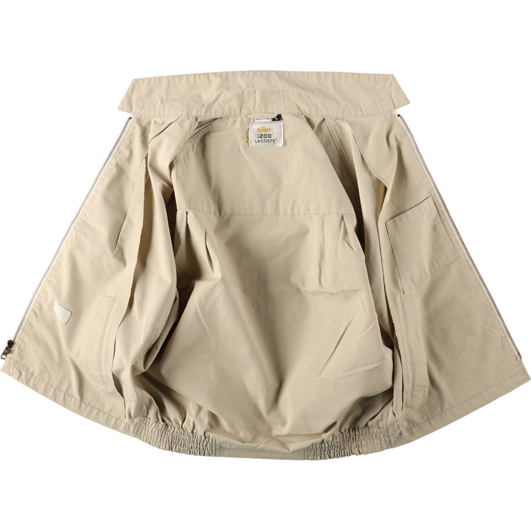 80s-90'S Lacoste IZOD Harrington Jacket Swing Top, Men's Size L (approx.) unclear Beige type Vintage Second Hand