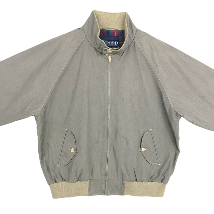 1990'S Lands' End Harrington Jacket Swing Top (Men's Size L) polyester Khaki type Vintage Second Hand