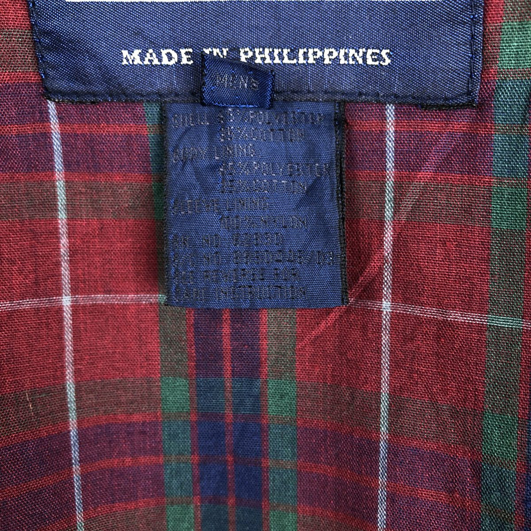 1990'S Lands' End Harrington Jacket Swing Top (Men's Size L) polyester Khaki type Vintage Second Hand