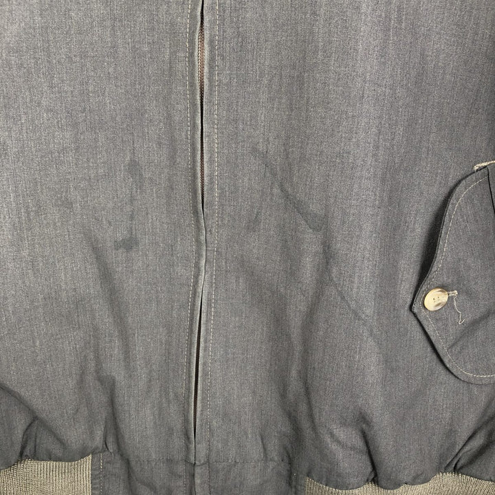 1990'S Lands' End Harrington Jacket Swing Top (Men's Size L) polyester Khaki type Vintage Second Hand