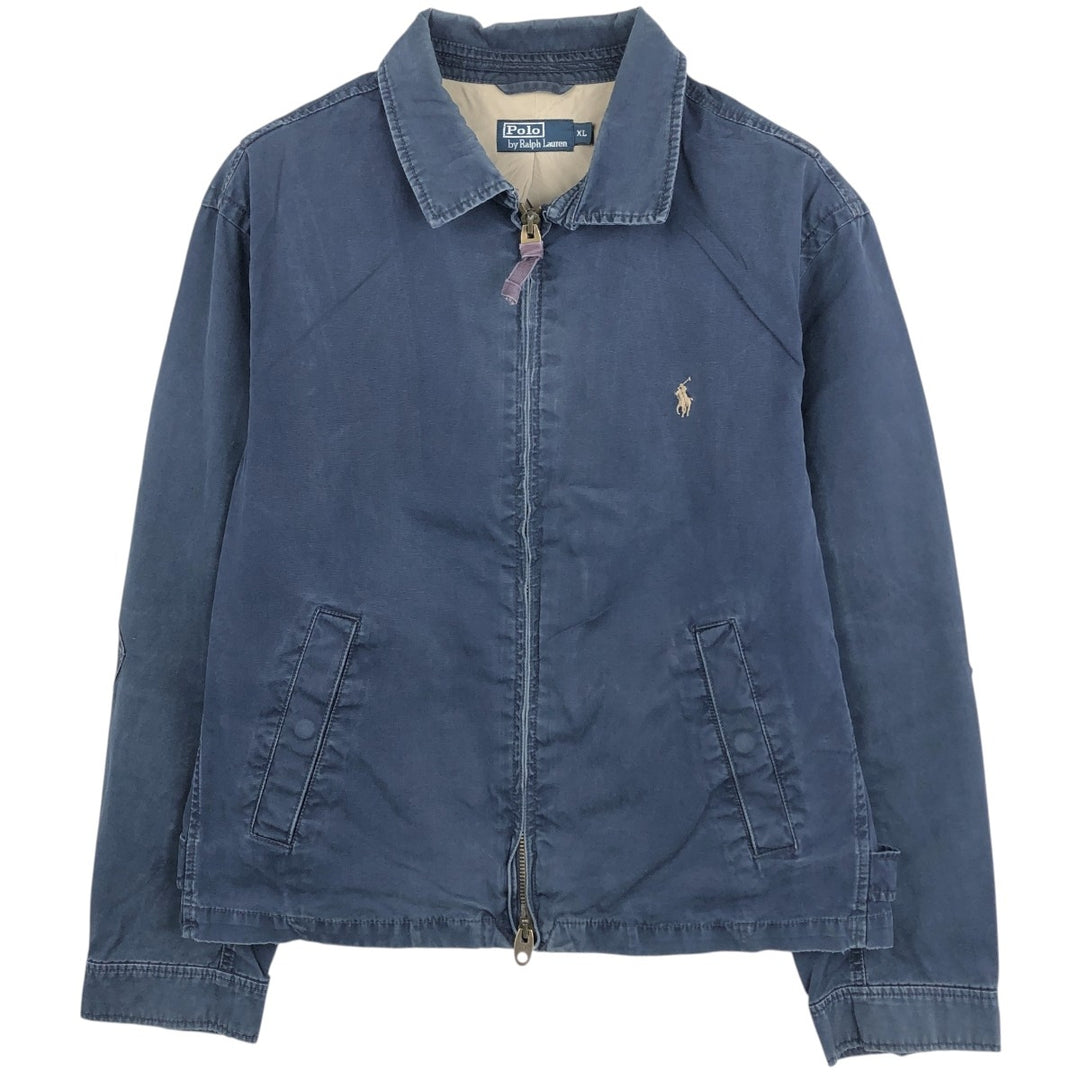 Ralph Lauren POLO by Ralph Lauren Swing Top Sports Jacket Men's XL cotton navy blue type Vintage Second Hand