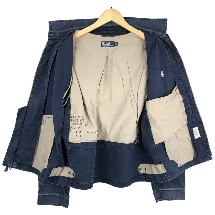 Ralph Lauren POLO by Ralph Lauren Swing Top Sports Jacket Men's XL cotton navy blue type Vintage Second Hand