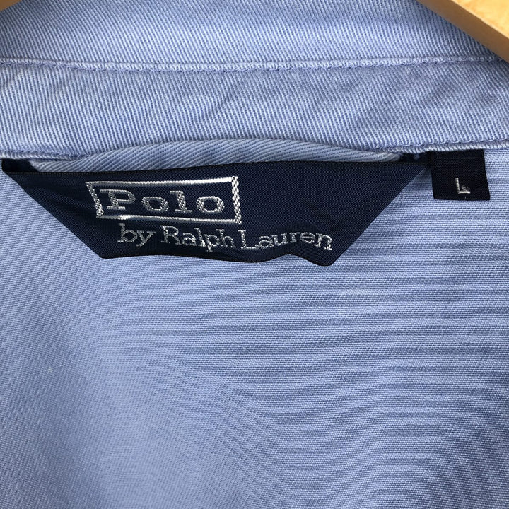 Ralph Lauren POLO by Ralph Lauren Swing Top Sports Jacket Men's L size cotton Blue type light blue Vintage Second Hand
