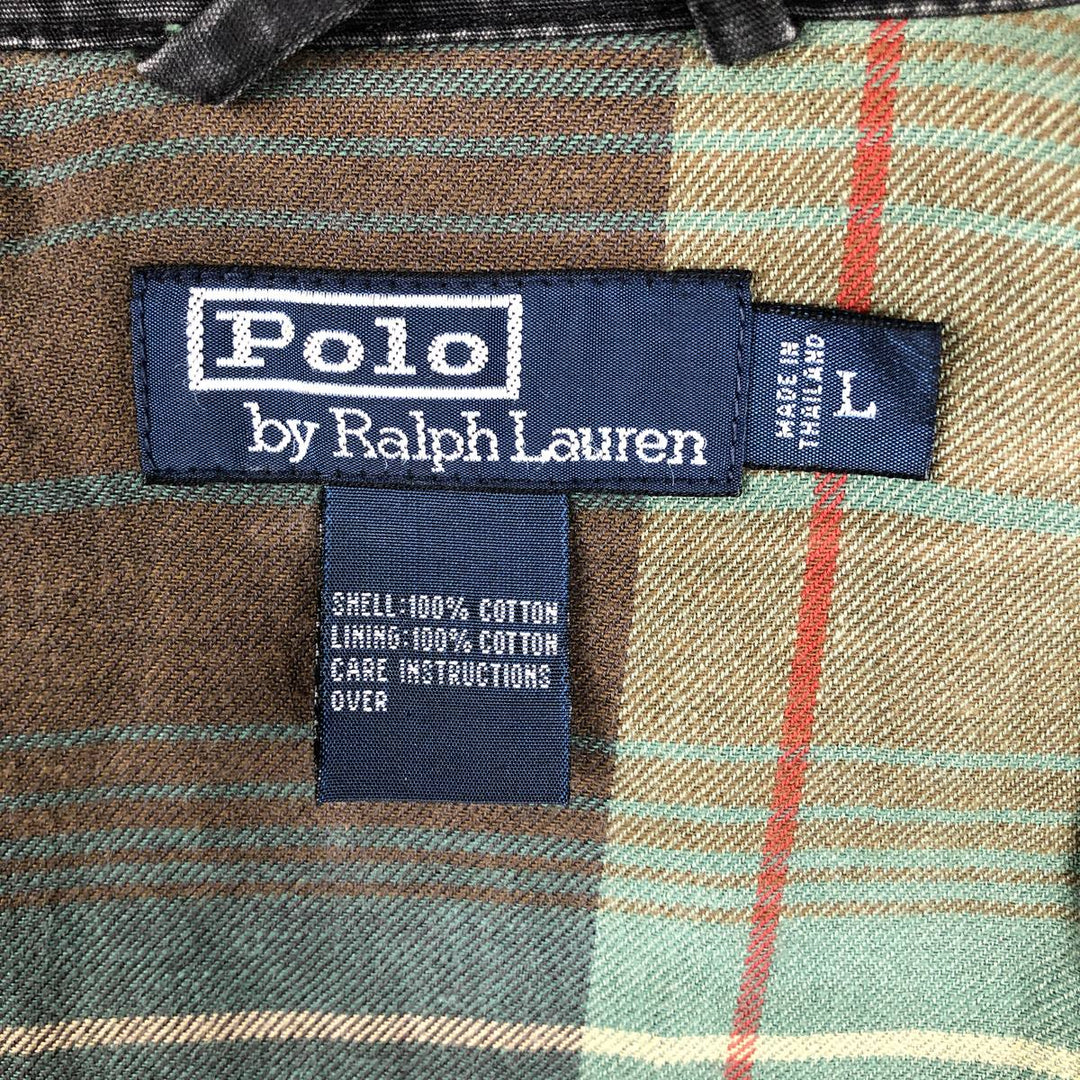 Ralph Lauren POLO by Ralph Lauren Swing Top Sports Jacket Men's L size cotton black type Vintage Second Hand
