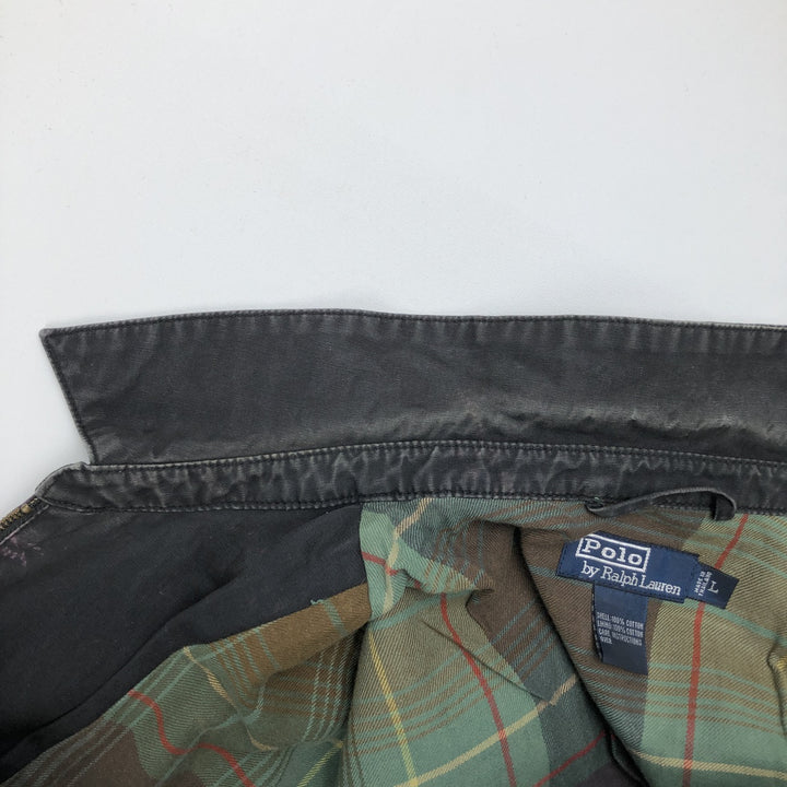 Ralph Lauren POLO by Ralph Lauren Swing Top Sports Jacket Men's L size cotton black type Vintage Second Hand