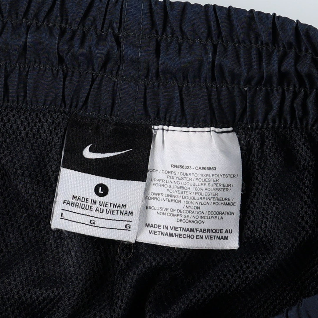 Nike NIKE Warm-up pants, nylon pants, rustling pants, men's size L polyester navy blue type Vintage Second Hand
