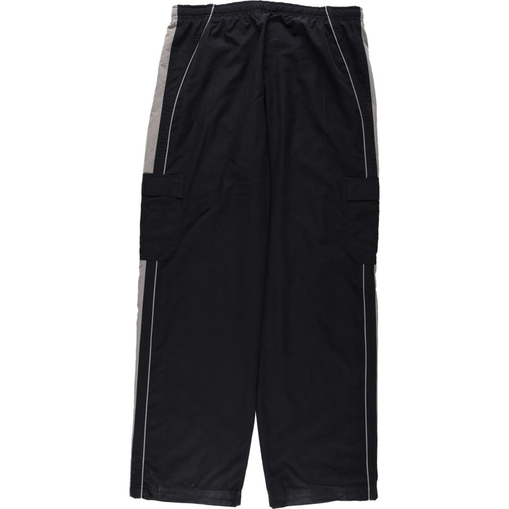 00'S Nike Warm-up Pants, Nylon Pants, Rustling Pants, Men's XL Size polyester black type Vintage Second Hand