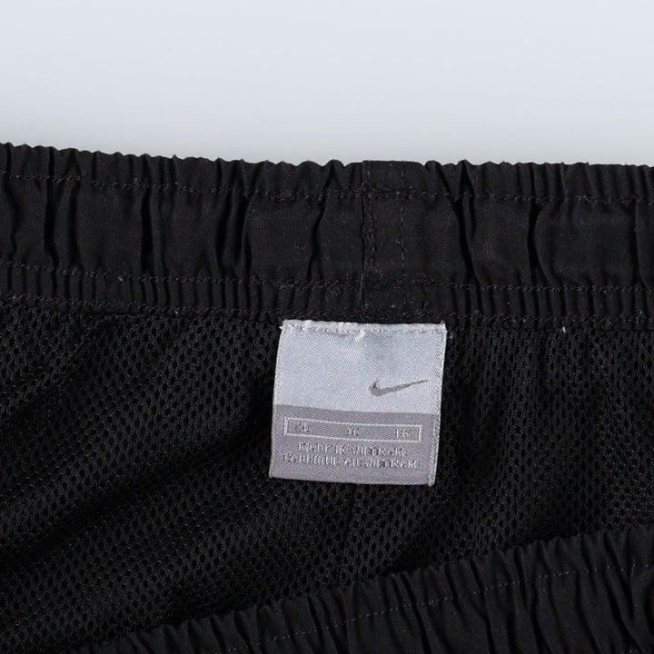 00'S Nike Warm-up Pants, Nylon Pants, Rustling Pants, Men's XL Size polyester black type Vintage Second Hand