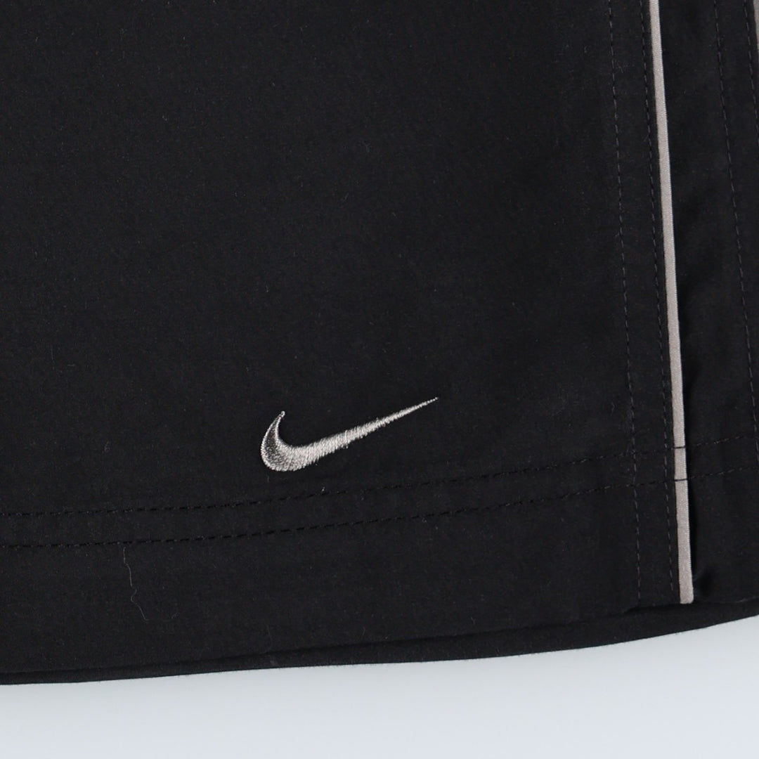 00'S Nike Warm-up Pants, Nylon Pants, Rustling Pants, Men's XL Size polyester black type Vintage Second Hand