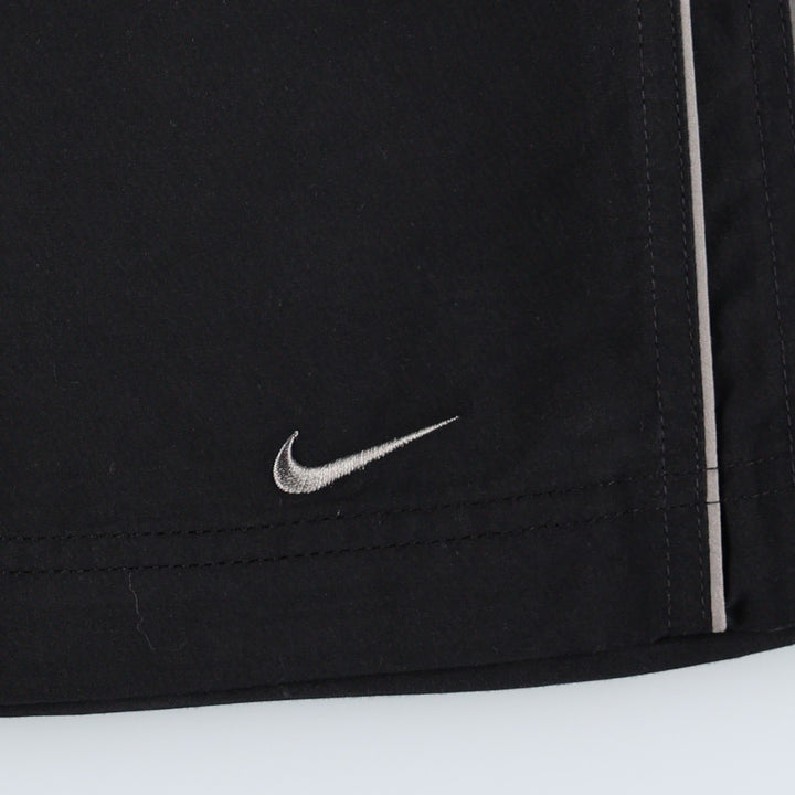00'S Nike Warm-up Pants, Nylon Pants, Rustling Pants, Men's XL Size polyester black type Vintage Second Hand