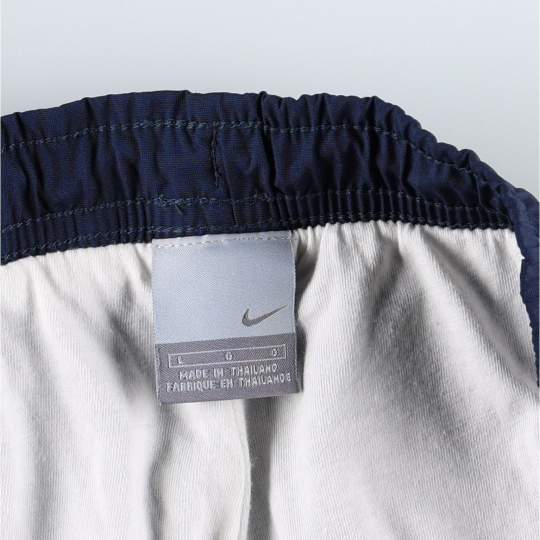Nike NIKE Warm-up pants, nylon pants, rustling pants, men's size L polyester navy blue type Vintage Second Hand