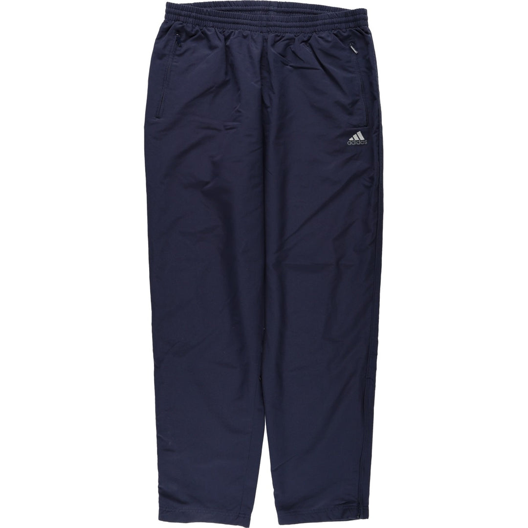2000'S Adidas warm-up pants, nylon pants, crinkle pants, men's size XL polyester navy blue type Vintage Second Hand