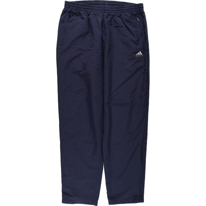 2000'S Adidas warm-up pants, nylon pants, crinkle pants, men's size XL polyester navy blue type Vintage Second Hand