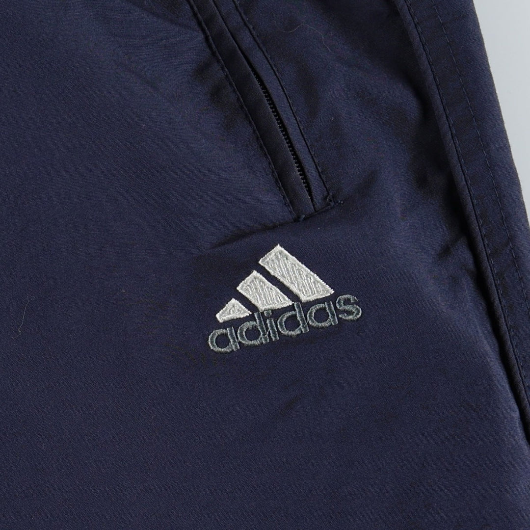 2000'S Adidas warm-up pants, nylon pants, crinkle pants, men's size XL polyester navy blue type Vintage Second Hand