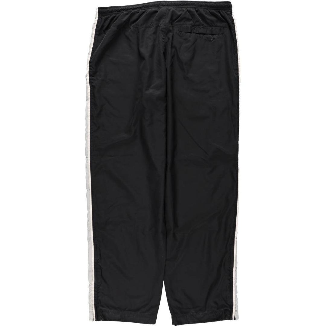 00'S Nike Warm-up Pants, Nylon Pants, Rustling Pants, Men's XL Size polyester black type Vintage Second Hand