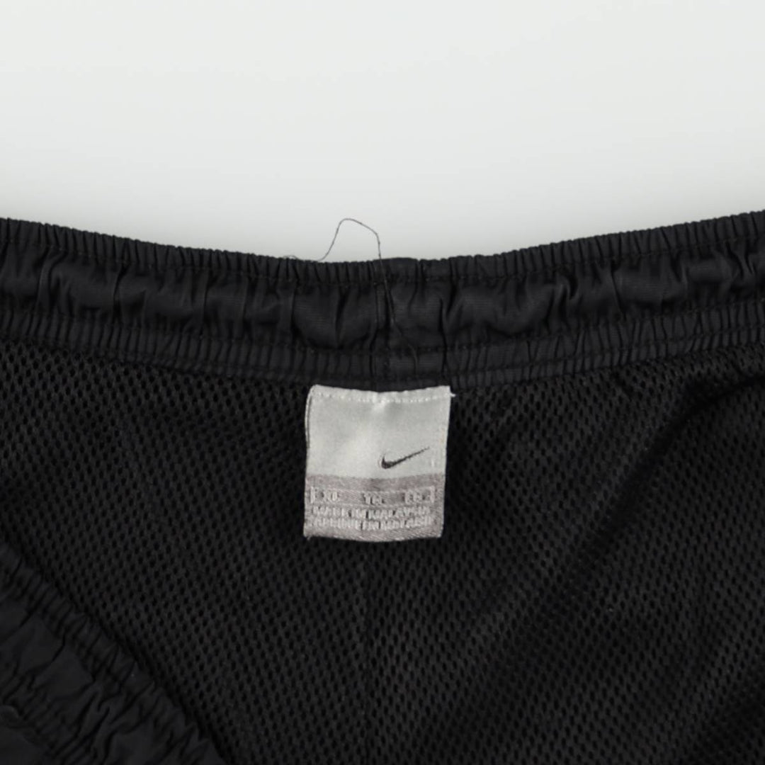 00'S Nike Warm-up Pants, Nylon Pants, Rustling Pants, Men's XL Size polyester black type Vintage Second Hand