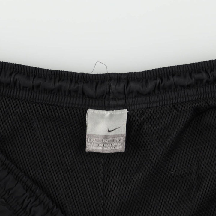 00'S Nike Warm-up Pants, Nylon Pants, Rustling Pants, Men's XL Size polyester black type Vintage Second Hand