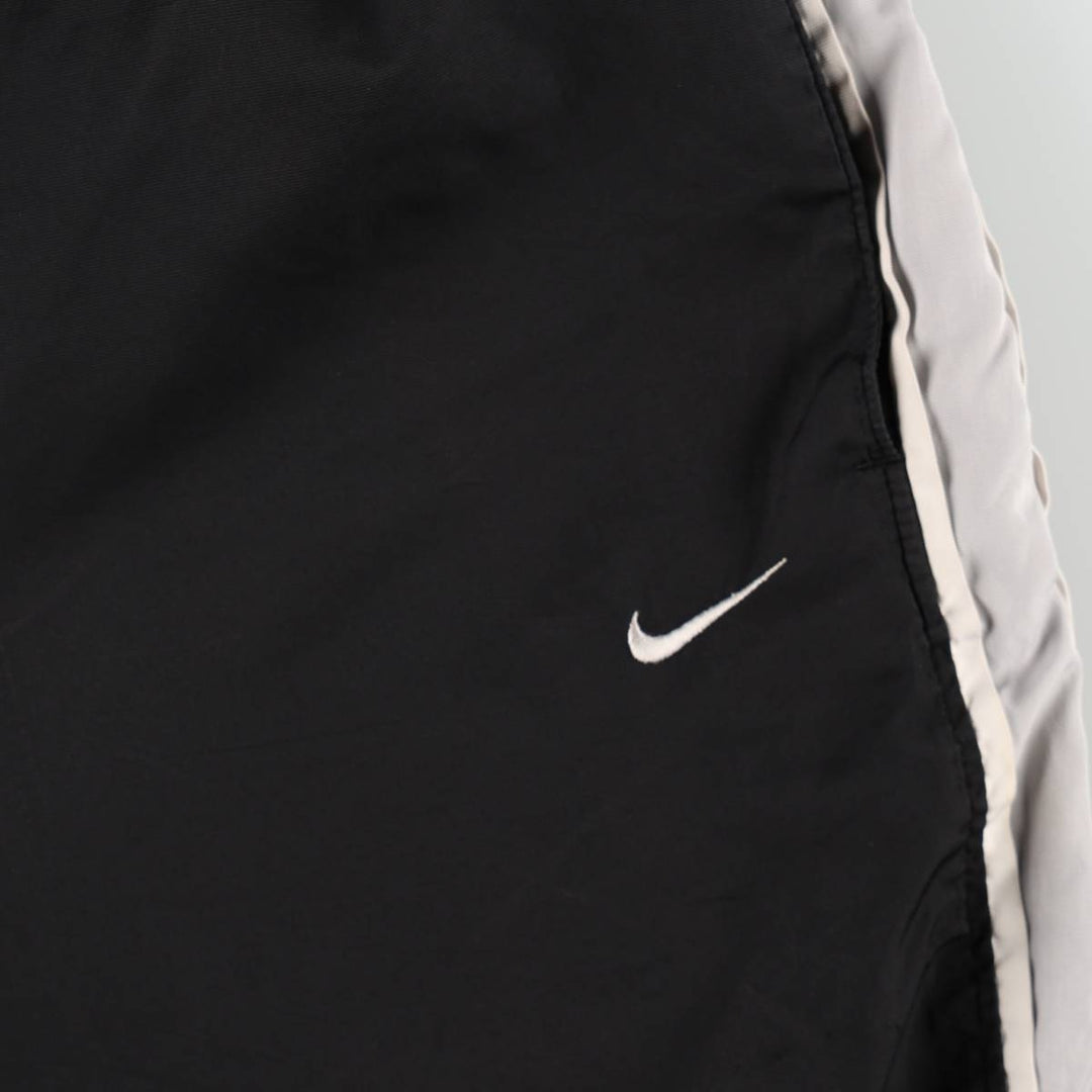 00'S Nike Warm-up Pants, Nylon Pants, Rustling Pants, Men's XL Size polyester black type Vintage Second Hand