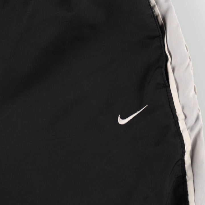 00'S Nike Warm-up Pants, Nylon Pants, Rustling Pants, Men's XL Size polyester black type Vintage Second Hand
