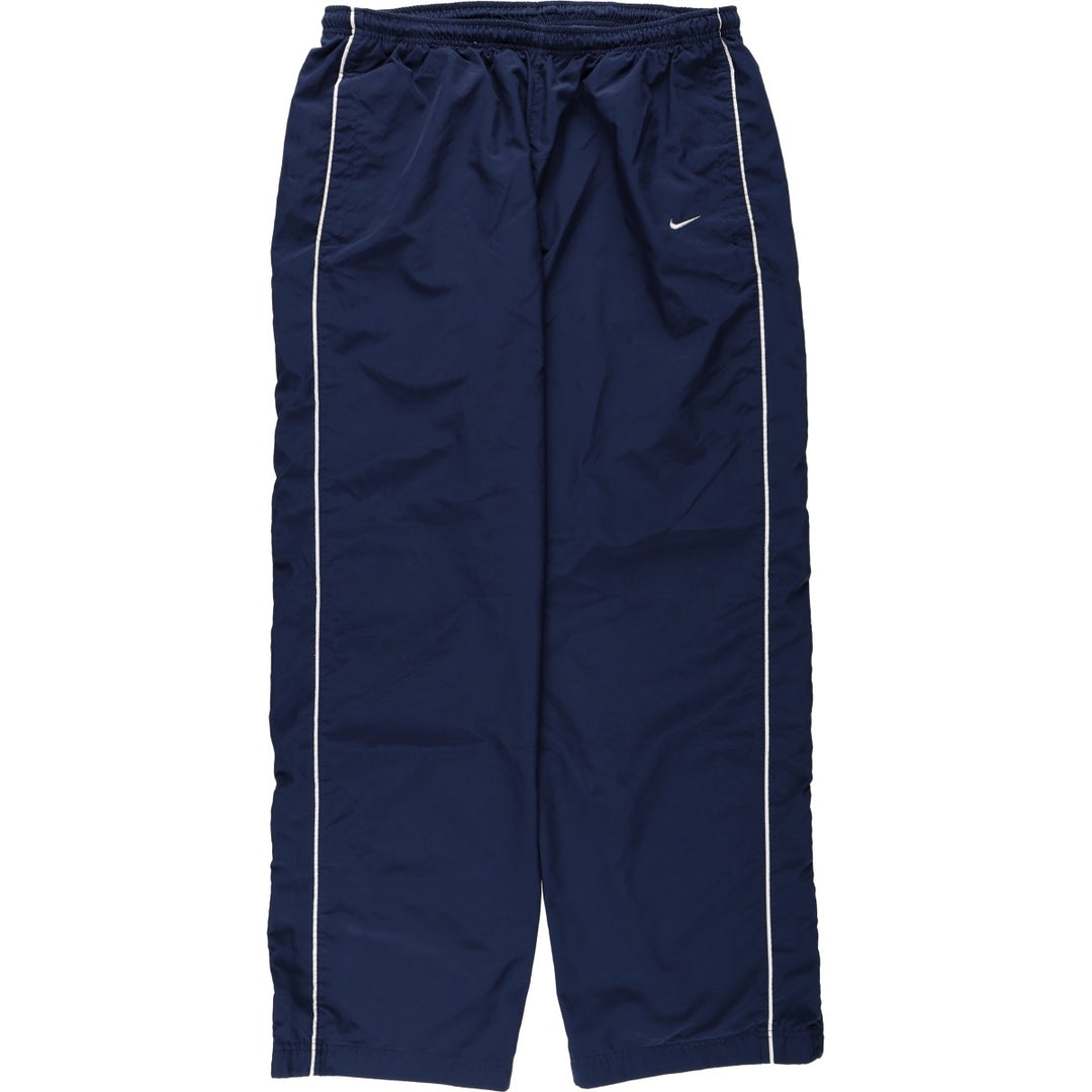 00'S Nike Warm-up Pants, Nylon Pants, Rustling Pants, Men's XL Size polyester navy blue type Vintage Second Hand