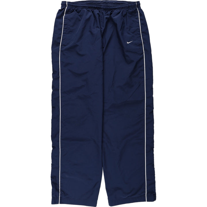 00'S Nike Warm-up Pants, Nylon Pants, Rustling Pants, Men's XL Size polyester navy blue type Vintage Second Hand