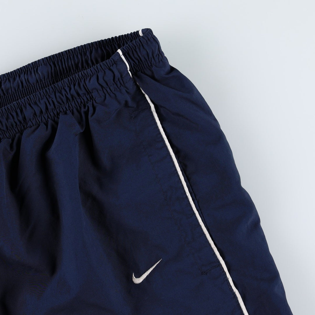 00'S Nike Warm-up Pants, Nylon Pants, Rustling Pants, Men's XL Size polyester navy blue type Vintage Second Hand