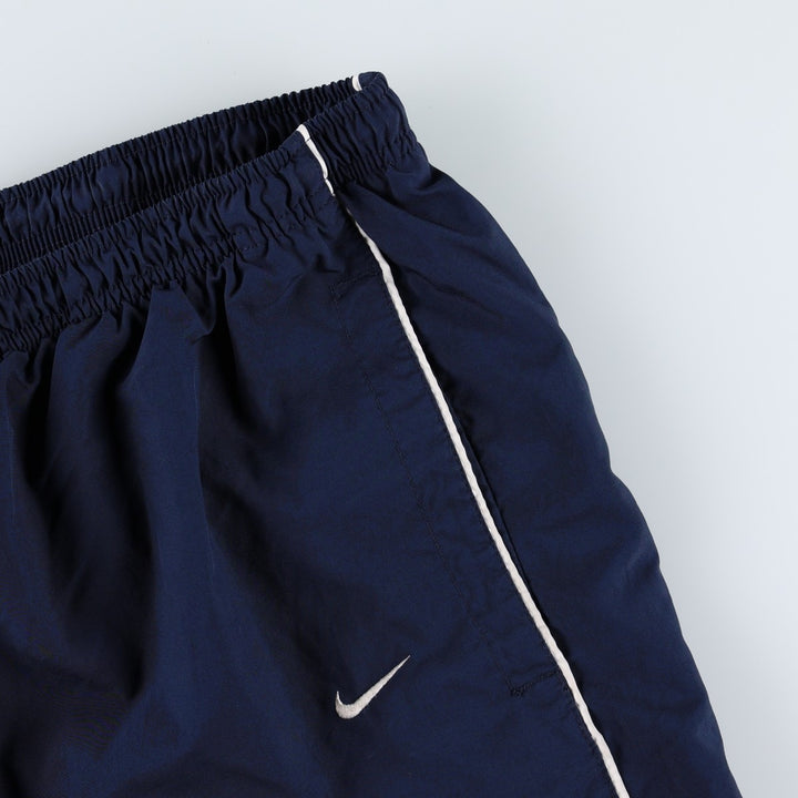 00'S Nike Warm-up Pants, Nylon Pants, Rustling Pants, Men's XL Size polyester navy blue type Vintage Second Hand