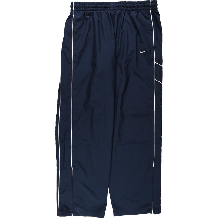 Nike Warm-up Pants, Nylon Pants, Windbreaker Pants, Men's Size XXL (approx.) polyester navy blue type Vintage Second Hand