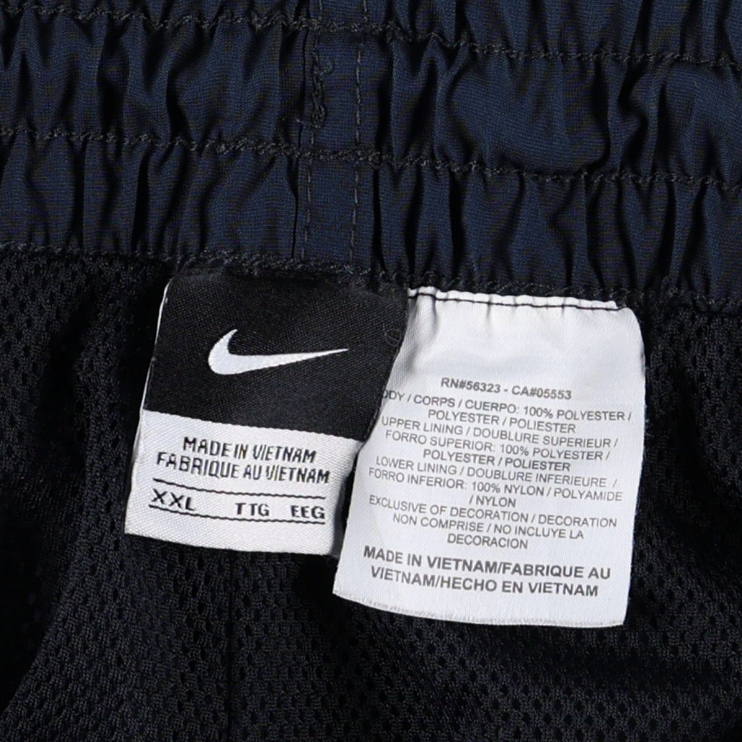 Nike Warm-up Pants, Nylon Pants, Windbreaker Pants, Men's Size XXL (approx.) polyester navy blue type Vintage Second Hand