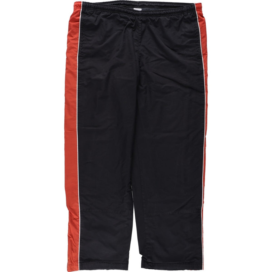 00'S Nike Warm-up Pants, Nylon Pants, Rustling Pants, Men's XL Size polyester black type Vintage Second Hand