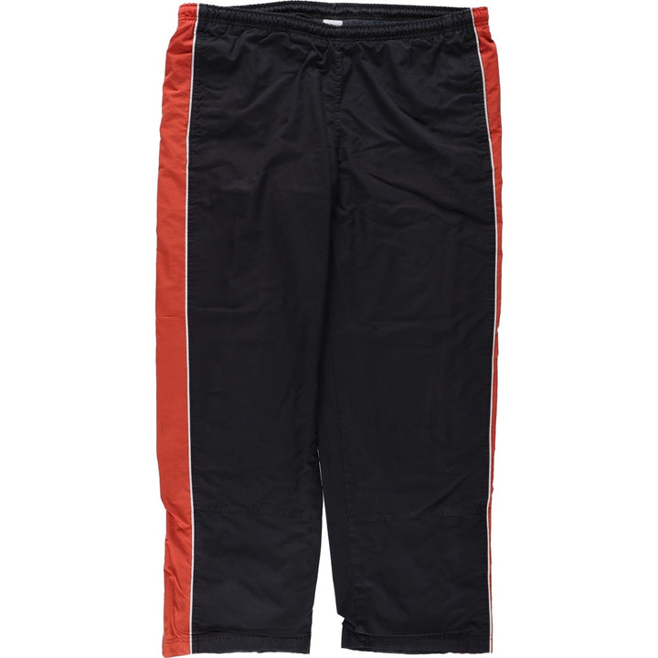 00'S Nike Warm-up Pants, Nylon Pants, Rustling Pants, Men's XL Size polyester black type Vintage Second Hand