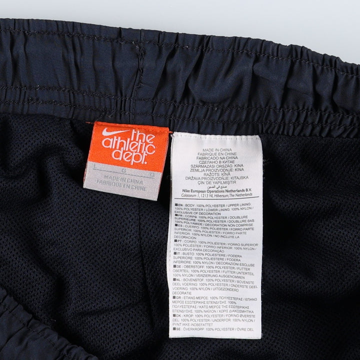Nike The Athletic Dept. Warm-up Pants, Nylon Pants, Windbreaker Pants, Men's Size L (approx.) polyester navy blue type Vintage Second Hand
