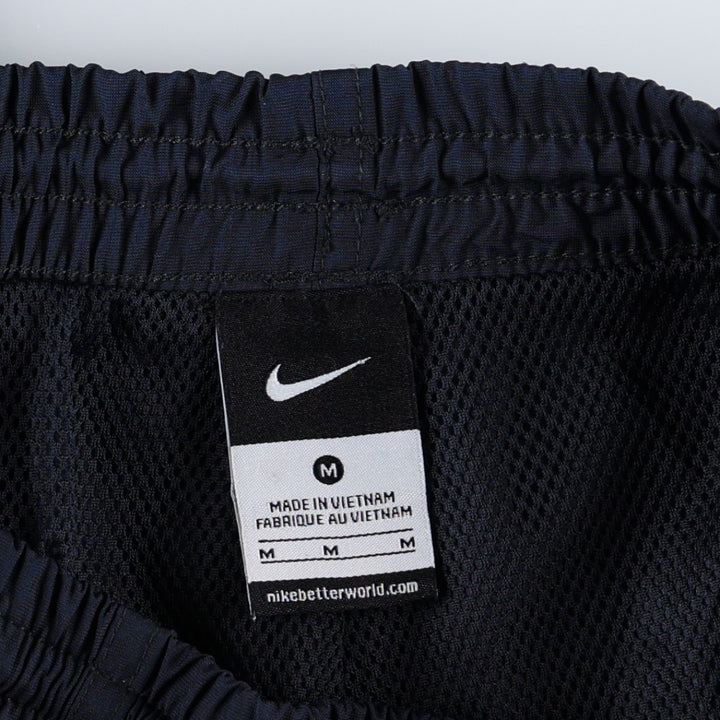 Nike warm-up pants, nylon pants, crinkle pants, men's size M polyester navy blue type Vintage Second Hand