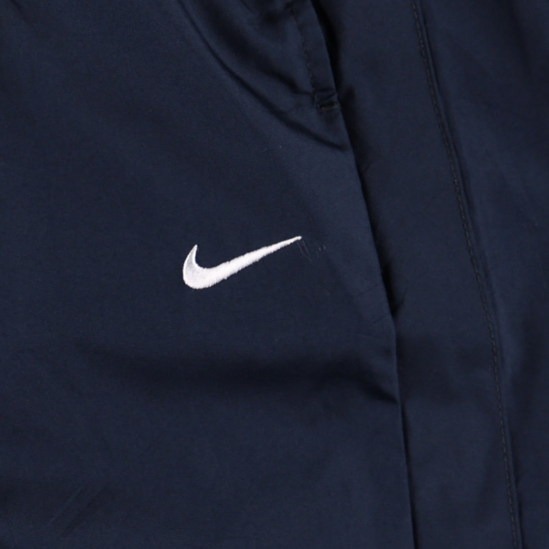 Nike warm-up pants, nylon pants, crinkle pants, men's size M polyester navy blue type Vintage Second Hand