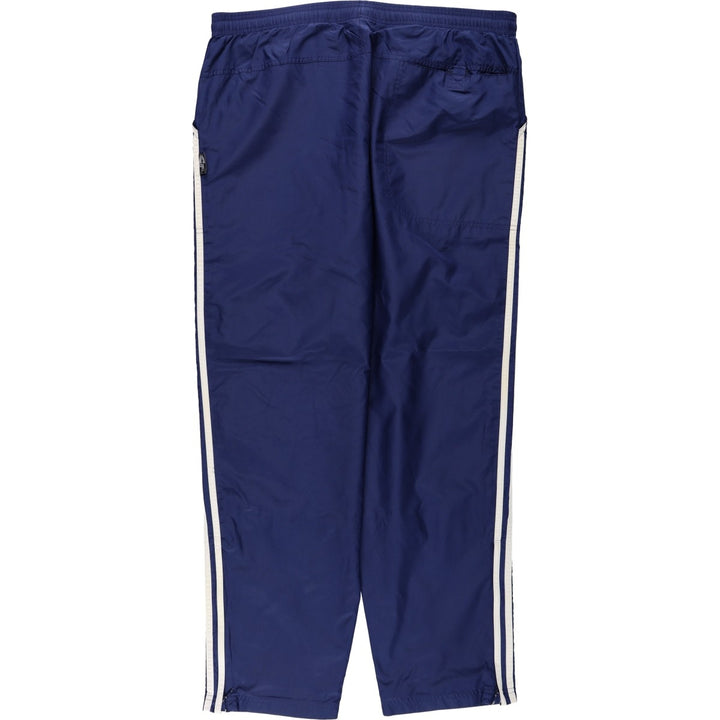 00'S Adidas warm-up pants, nylon pants, rustling pants, men's size L polyester navy blue type Vintage Second Hand