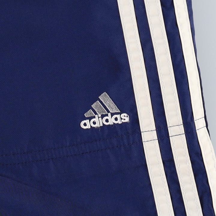 00'S Adidas warm-up pants, nylon pants, rustling pants, men's size L polyester navy blue type Vintage Second Hand