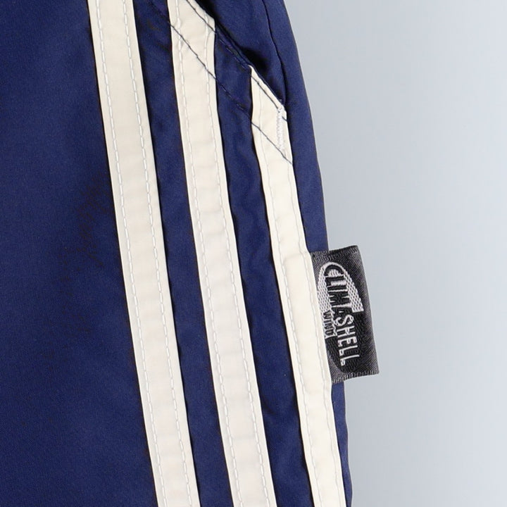 00'S Adidas warm-up pants, nylon pants, rustling pants, men's size L polyester navy blue type Vintage Second Hand