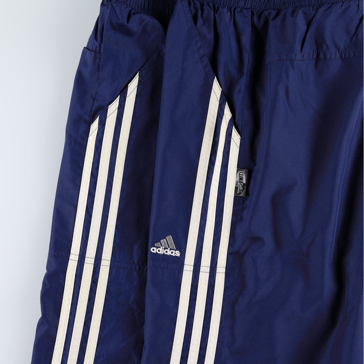 00'S Adidas warm-up pants, nylon pants, rustling pants, men's size L polyester navy blue type Vintage Second Hand
