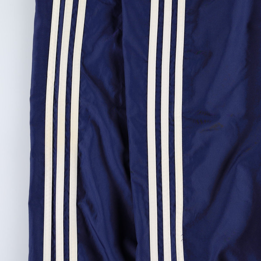 00'S Adidas warm-up pants, nylon pants, rustling pants, men's size L polyester navy blue type Vintage Second Hand