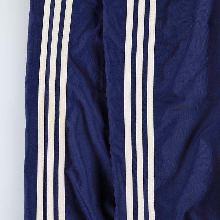 00'S Adidas warm-up pants, nylon pants, rustling pants, men's size L polyester navy blue type Vintage Second Hand