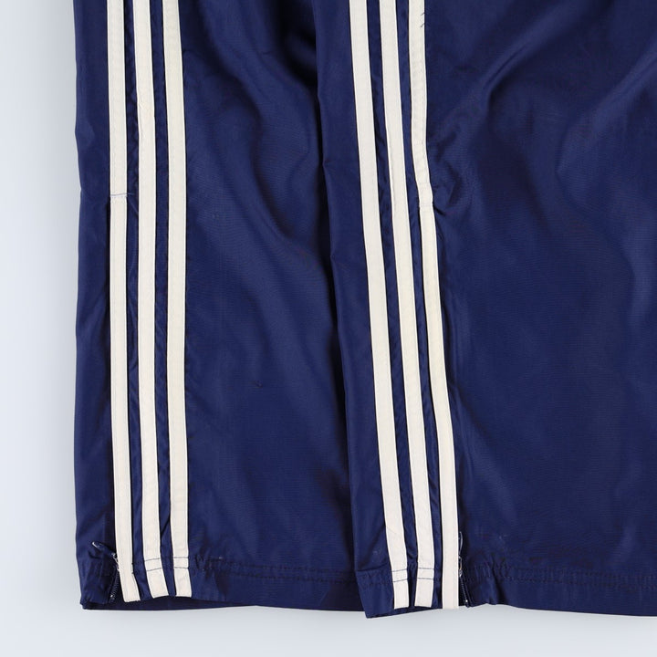 00'S Adidas warm-up pants, nylon pants, rustling pants, men's size L polyester navy blue type Vintage Second Hand