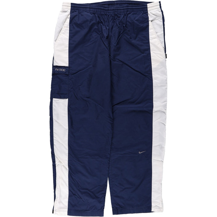 Nike NIKE Warm-up pants, nylon pants, rustling pants, men's size L polyester navy blue type Vintage Second Hand