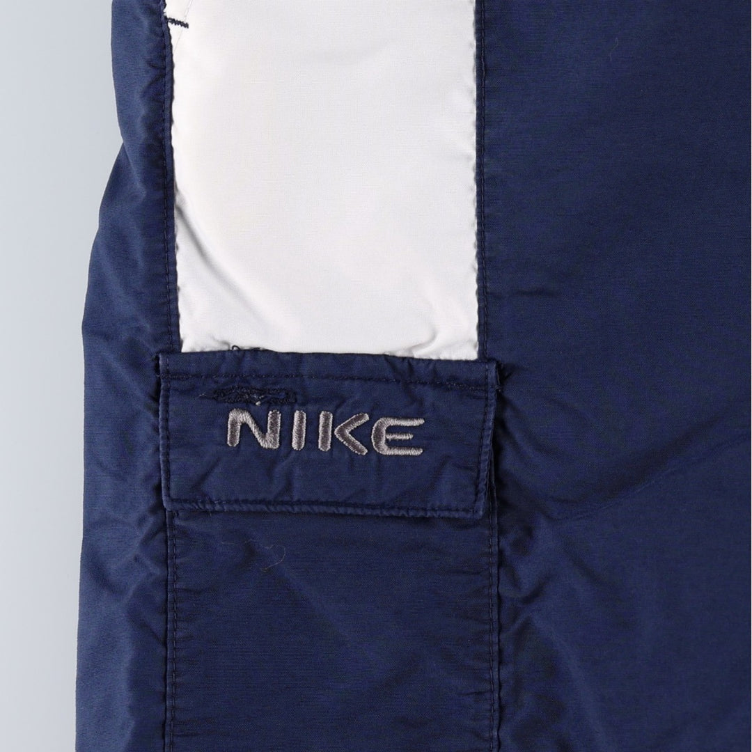 Nike NIKE Warm-up pants, nylon pants, rustling pants, men's size L polyester navy blue type Vintage Second Hand