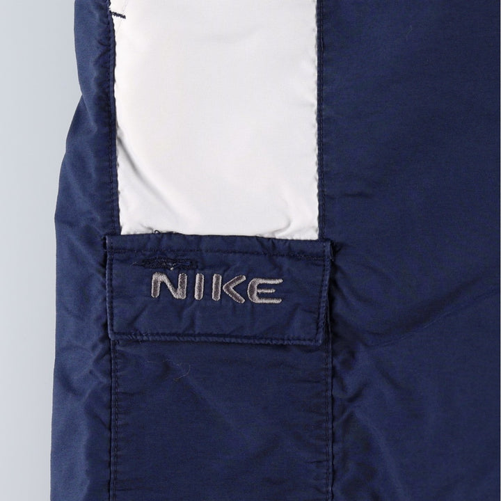 Nike NIKE Warm-up pants, nylon pants, rustling pants, men's size L polyester navy blue type Vintage Second Hand